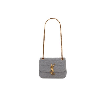 YSL JAMIE MINI CHAIN BAG CARRÉ RIVE GAUCHE IN JERSEY 6981622F9271407 (17.5*13*5cm)